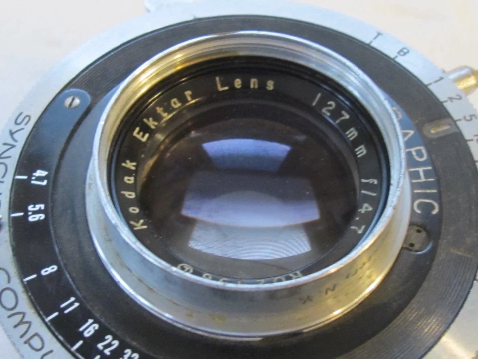 Kodak Ektar 127mm f4.7 Camera Lens Graphic Synchro Compur Shutter - Image 2 of 4