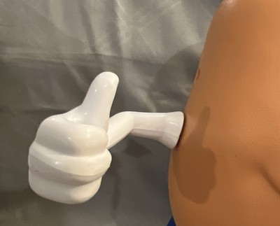 Mr Mrs Potato Head Spud Replacement Parts Pieces: Left White Arm Thumbs Up