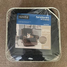 Sure Fit Furniture Friend Quilted Pet Cover Recliner Navy Blue