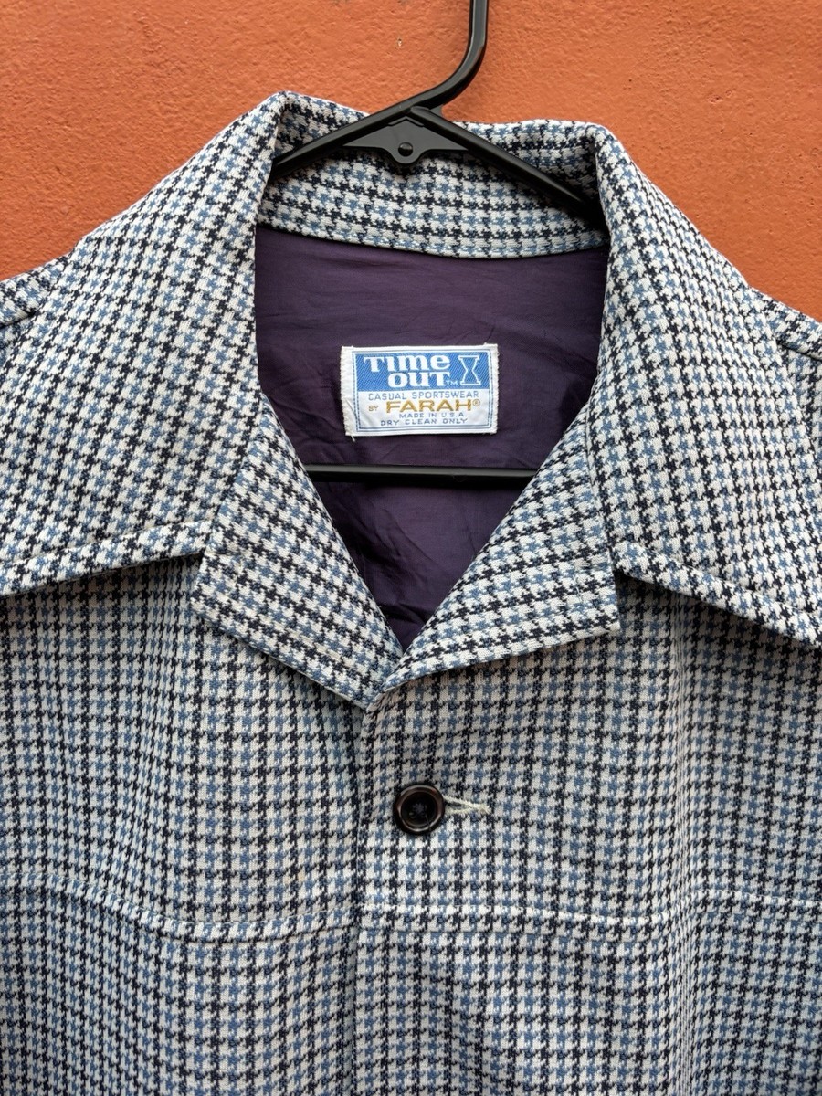 Vintage 1970s Farah Time Out Polyester Disco Leisure Jacket Blazer Sport coat View 4