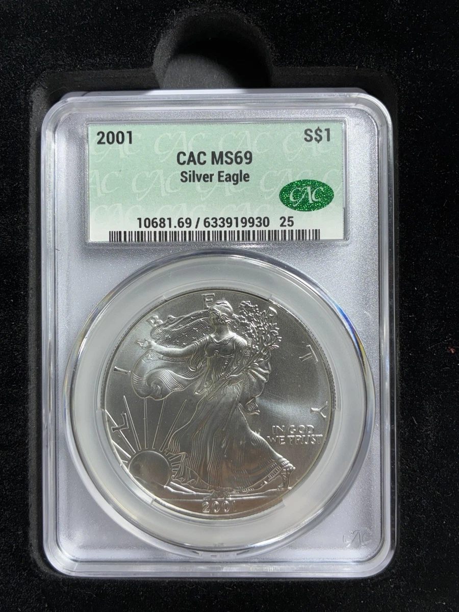 American Eagle MS 69 Graded 2001 Silver Bullion Coins for sale | eBay