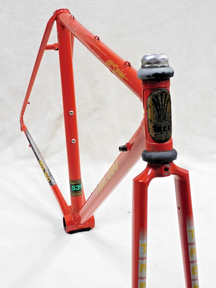US Made 1983 Vintage 48 cm Trek 660 Reynolds 531 Frame Set & B. Hinault Headset - Image 2 of 4