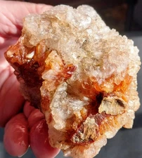 Vintage 1970s Deer Creek Arizona Fire Agate Quartz Crystal Rough 13.1 Ounces