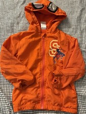 Marvel Spider-Man Orange Hooded Windbreaker Jacket Size 6