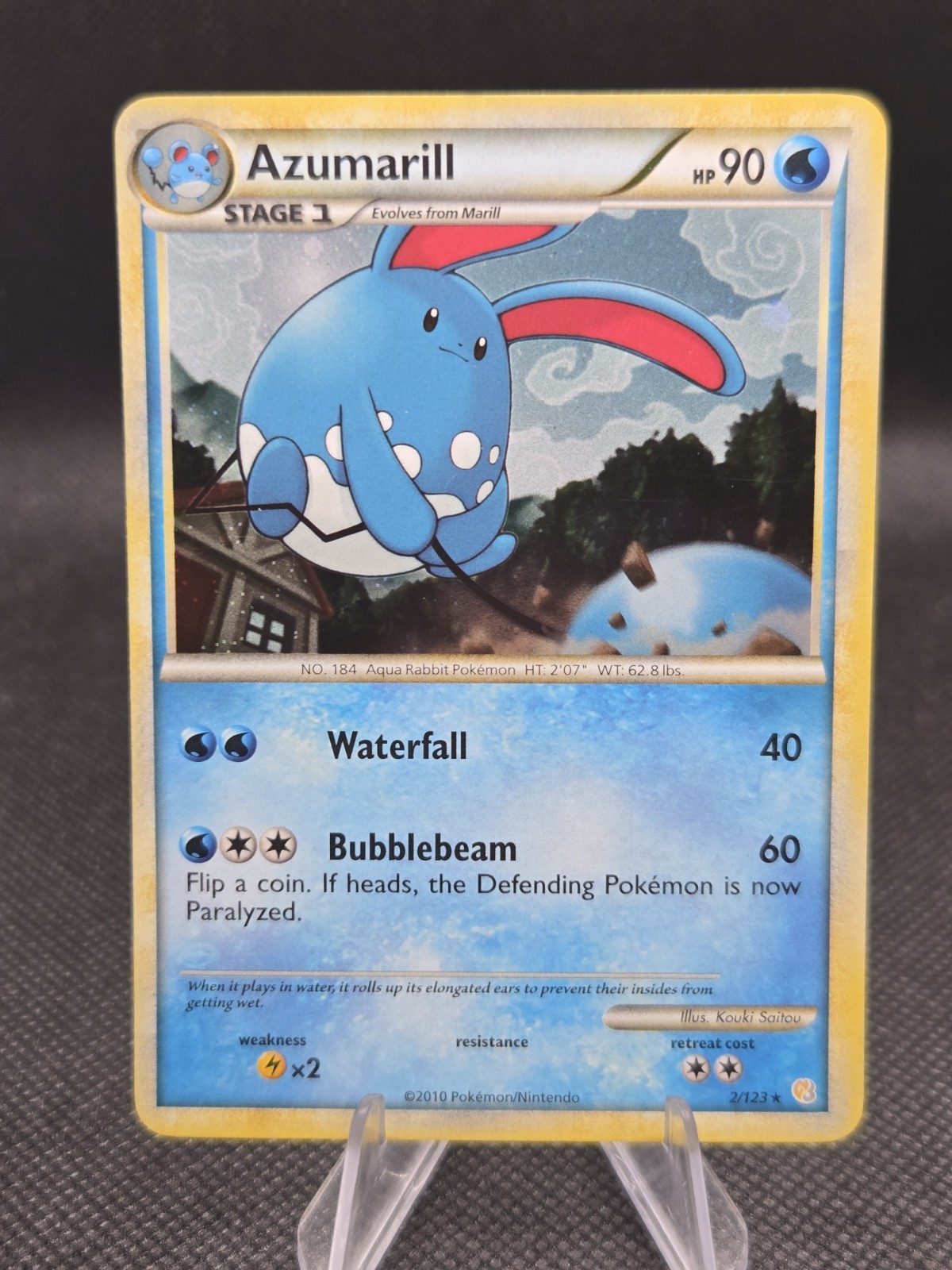 Azumarill (Holo) 2/123 Pokemon HeartGold SoulSilver - NM