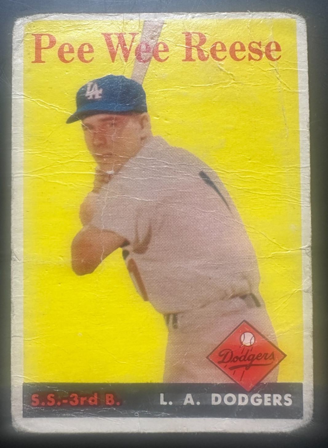 Pee Wee Reese 1958 Topps #375 *Final Card of HOF Career* Los Angeles Dodgers