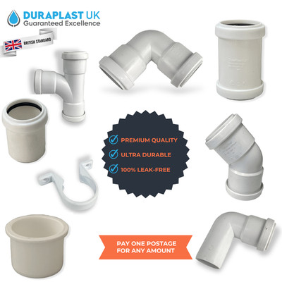 Steckverbinder weiß Ablaufrohrverschraubung 32 mm 40 mm Sanitärverbinder Steckverbinder
