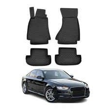 OMAC Floor Mats Liner for Audi A4 S4 Sedan Allroad 2008-2016 TPE All-Weather 4x