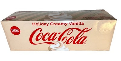 Coca-Cola Holiday Creamy Vanilla Soda 12pack Cans Limited Edition