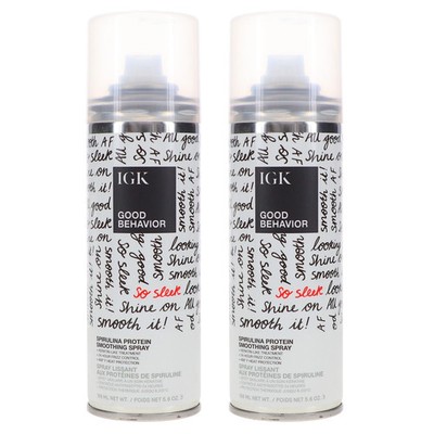 IGK Good Behavior Spirulina Protein Smoothing Spray 5.6 oz 2 Pack