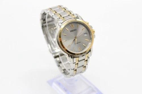 F Vintage Gents Kinetic Seiko Bi Metal Wristwatch Ticking