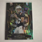 2025 Panini Select - Concourse Drake Maye #80 Black & Green Shock Prizm