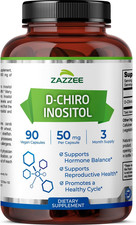 Zazzee D-Chiro Inositol 50mg 90 Vegan Capsules Non-GMO Made in USA 3 Month...