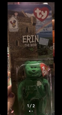 Ty Beanie Baby Erin the Bear 1997 Retired Plush Toy