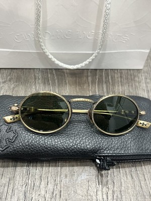 Chrome Hearts Antique Gold Honey Dipped Forest Green Lens Glasses Brand New 