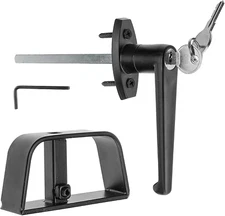 Shed Door Latch L-Handle Lock Kit with 2 Keys 4-1/2" Stem Shed Lock Barn Door..