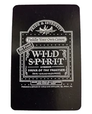 Wild Spirit Liqueur Joker Single Swap Playing Card Drink of Frontier 105 Proof