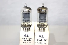 1952 NOS  STRONG Matched Pair GE JG-12AU7 ECC82 Tubes  Maxi PreAmp & 539B Tested