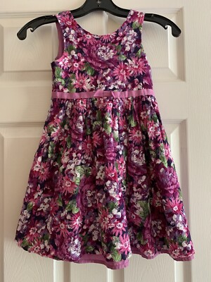 gymboree purple dress GYMBOREE Girls Dressed Up Floral Flower Purple DRESS Size 5