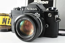 Nikon FM 35mm Black SLR Film Camera Nikkor Ai 50mm f/1.4 Lens From Japan 【Exc+5】