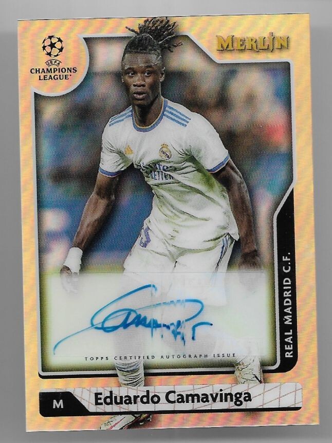 Topps Merlin Chrome 旗手怜央 1of1 世界1枚限定 1/1 2023-24 Topps Merlin Robert Lewandowski Gold Refractor 42/50