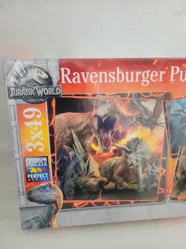 Ravensburger puzzle Jurassic World Jigsaw Dinosaurs kids 3 in 1 T-Rex gift child - Picture 2 of 5