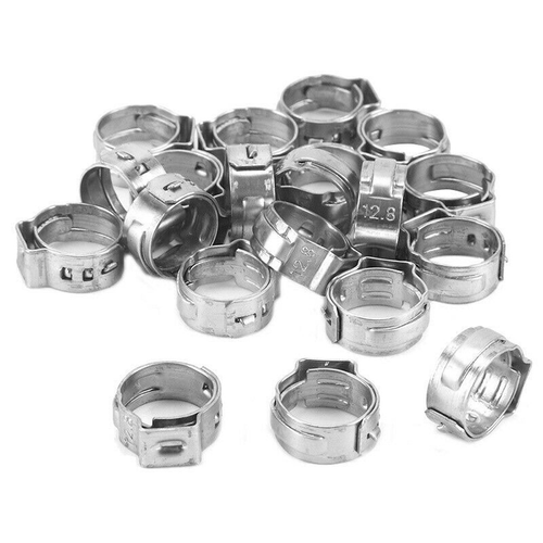 130PCS Stainless Steel 7-21mm Single Ear Stepless Hose Clamps O ...