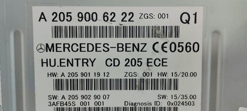 A2059006222 sistema audio radio cd para MERCEDES-BENZ CLASE C (W205) LIM. 162178 - Imagen 2 de 8