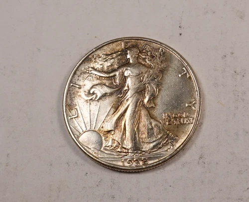1938 Walking Liberty Half Dollar * Almost Uncirculated AU * 90% Silver * XH199