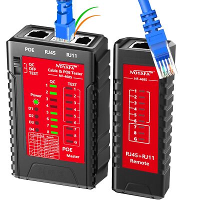 NF-468S RJ45 Network Cable Tester RJ11 RJ12 LAN Ethernet Cable Tester for CAT...