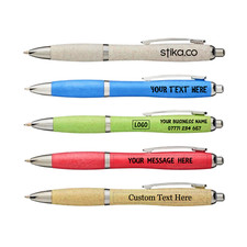 Bolígrafos de trigo ecológicos impresos personalizados, bolígrafos promocionales, bolígrafos de oficina