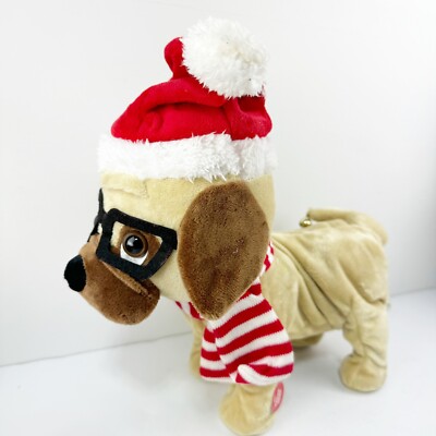 Animated Singing & Dancing Christmas Pug Dog Sings  All I Do Is Win  Wags Tail