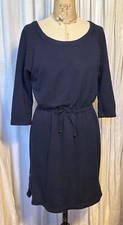 Gap Womens Dark Blue Stretch Terri Backed Jersey 3/4 Sleeve Dress Sz XS Used