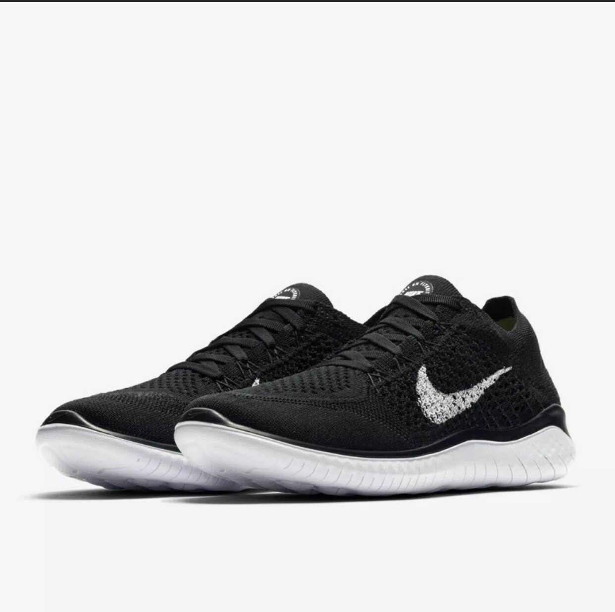 womens nike free rn 2018 black and white