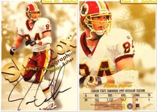 SKYBOX PREMIUM 1998 JAMIE ASHER NFL WASHINGTON REDSKINS #3 AUTHENTIC AUTOGRAPH