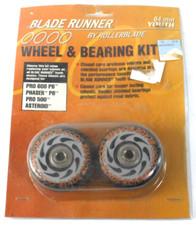 Rollerblade Blade Runner 0000 Wheel And Bearing Kit 64mm Youth NIB 