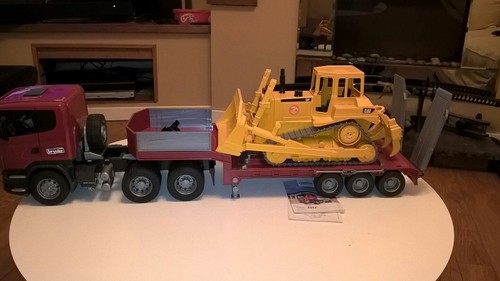 Bruder Scania R-Series Low Loader Truck for sale online