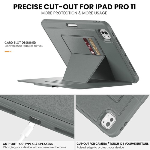 Smart Magnetic Buckle Leather Cover Stand Armor Case For iPad Pro M4/Air M3 2025 - Picture 62 of 81