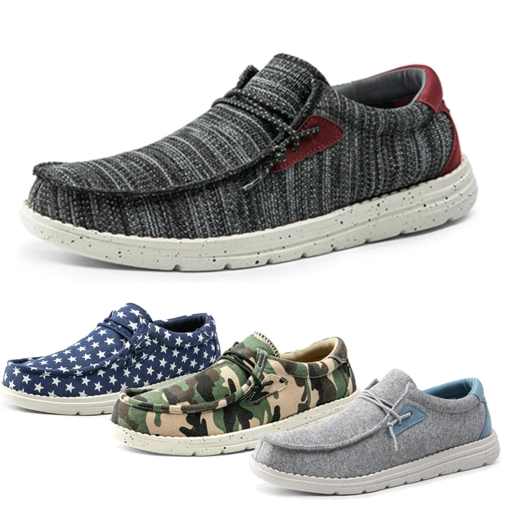 Men's Casual Slip-on Loafers Stretch Shoes Breathable Lightweight Daily Shoes
