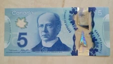 CANADA $5 Dollars 2013 P106b Macklem/Poloz UNC Polymer Banknote