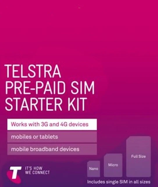 NEW, AUSTRALIAN, TELSTRA, Trio SIM CARD starter kit. For using in AUSTRALIA. - Image 3 of 4