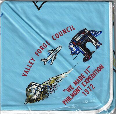 1972 ''We Made It'' Philmont Expedition Valley Forge Council Neckerchief [NC-1536]