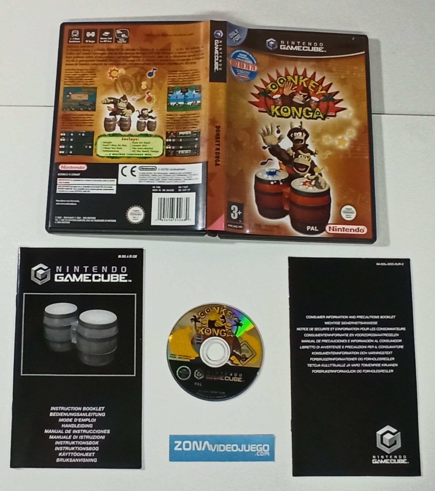 Donkey Konga, Nintendo Gamecube, Pal-Esp.