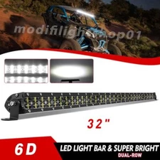 32" Inch Straight Dual Row LED Light Bar Combo Fog Lights for SUV Boat 4X4 Lamp