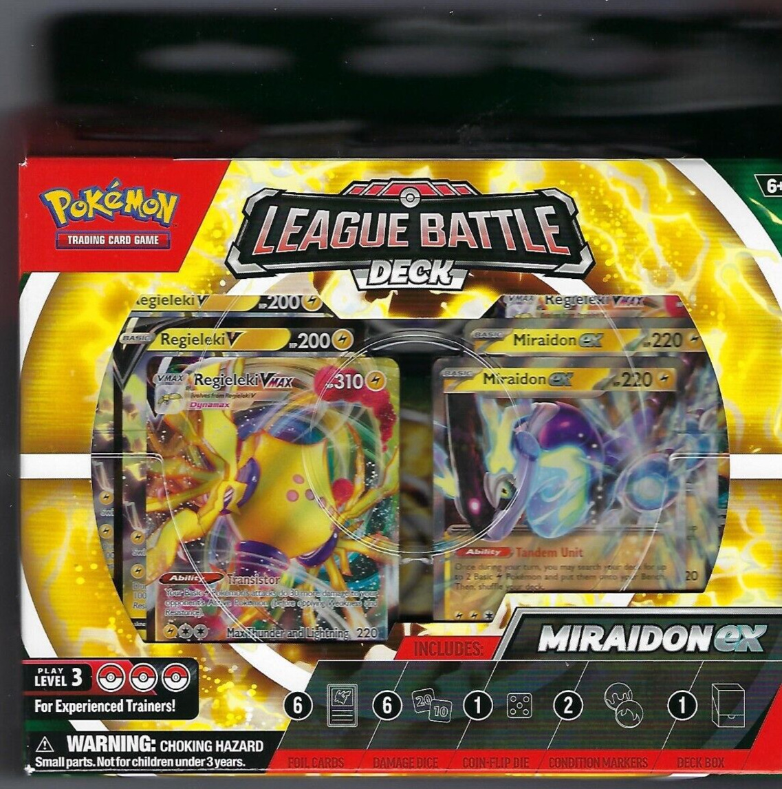 現貨全新Miraidon Ex League Battle Deck 密勒頓EX 美版禮盒PTCG 寶可夢Pokemon RL TL CL,  興趣及遊戲, 玩具& 遊戲類- Carousell