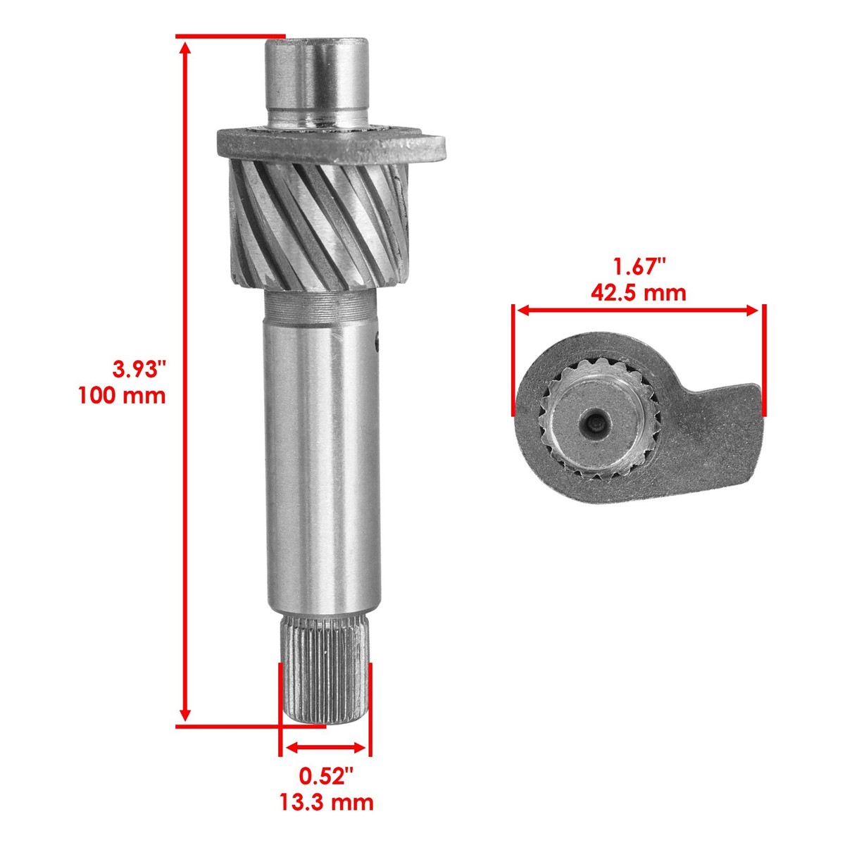 1986-2004 Yamaha YZ125 YZ 125 Kick Axel Kickstart Shaft | Caltric