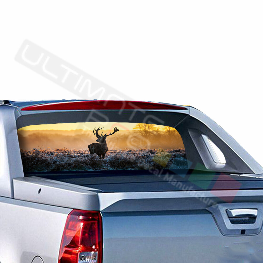 Hunting Designs Rear Window See Thru Sticker Perforated for