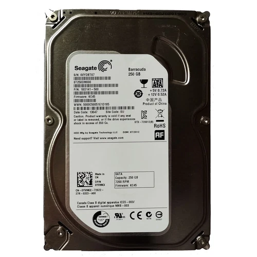 Seagate Barracuda 250GB ST250DM000 7.2K SATA 16MB 3.5" Desktop HDD Hard Drive