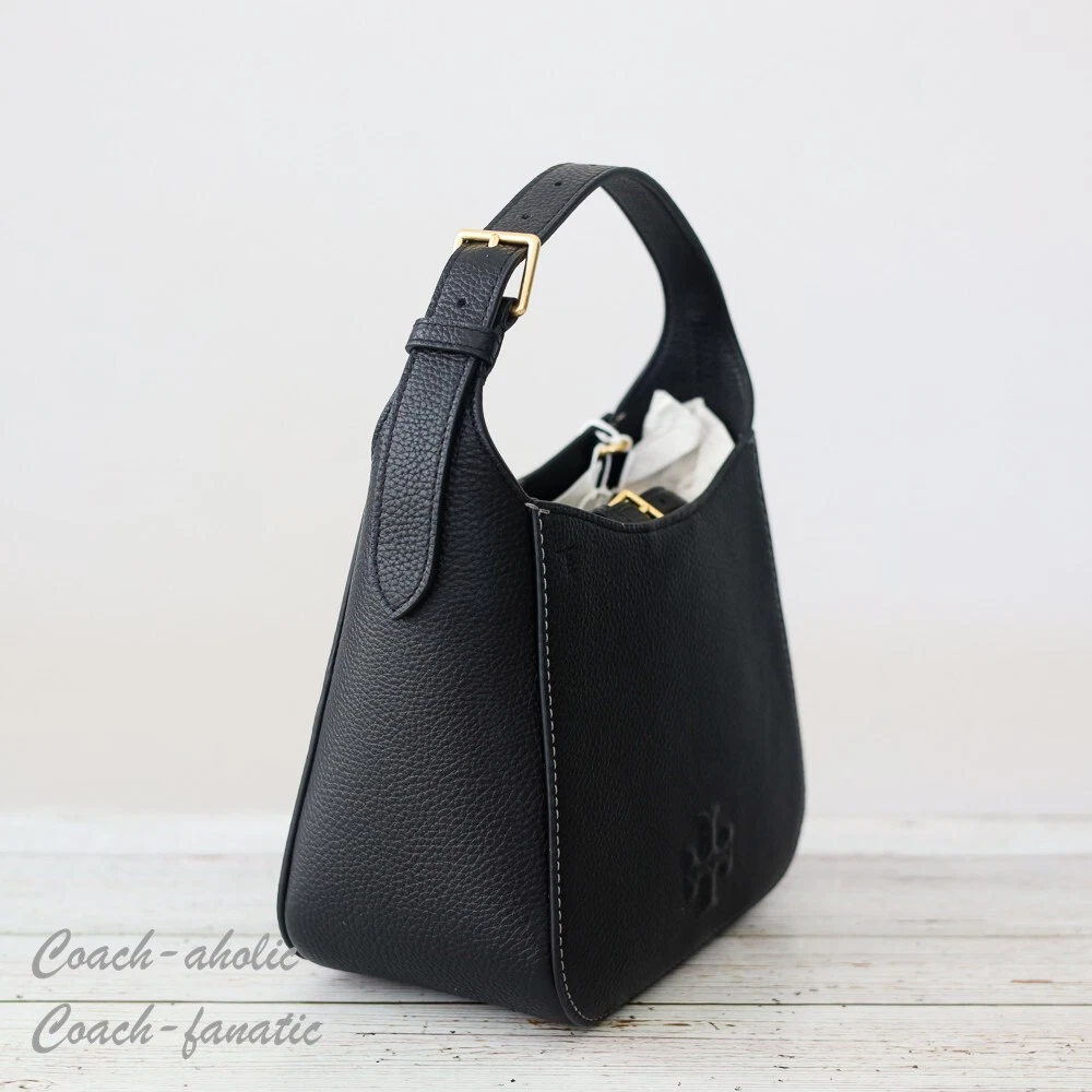 Borsa a tracolla Tory Burch Thea nuova con etichette in pelle nera