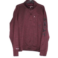 Ariat Tek Mens Medium Cold Series Team Logo Spell Out 1/4 Zip Sweatshirt H988